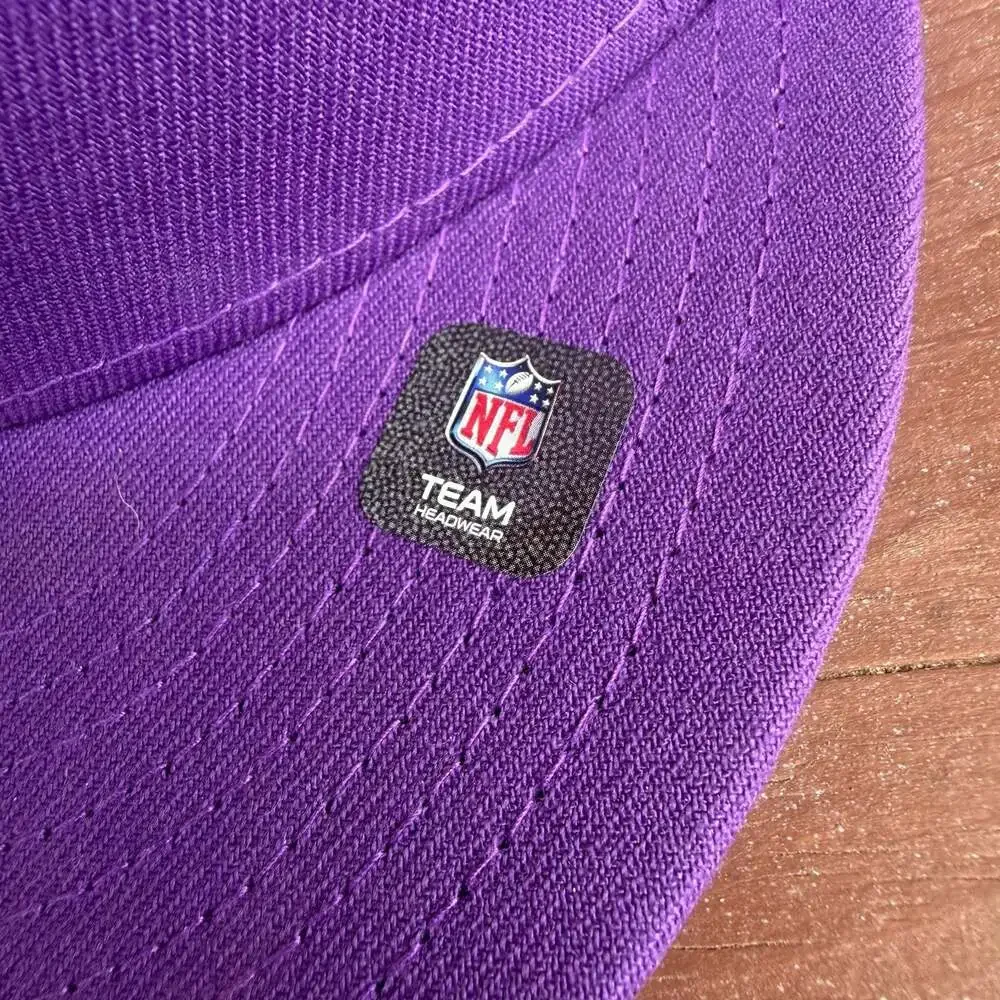New Era 59Fifty Minnesota Vikings V NFL Purple Fitted Hat Cap Lid 7 3/8